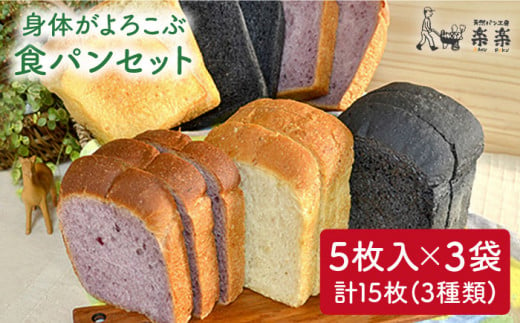 身体がよろこぶ 食パン 3種 セット ( 卵 / 乳製品 不使用 )《糸島》【天然パン工房楽楽】【いとしまごころ】[AVC012]