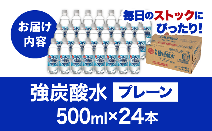 強炭酸水 プレーン 500ml × 24本  糸島市 / スターナイン 炭酸水 国産 [ARM002] 炭酸水 500ml 24本 プレーン 国産 炭酸 強炭酸 ペットボトル 常温