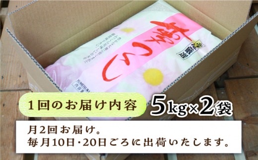 【月2回お届け】【全12回定期便】糸島産 夢つくし 10kg 6ヶ月コース 糸島市 / 三島 [AIM031]