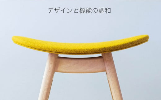 nomade  stool  〈 Beech × Yellow 〉 糸島市 / nomade design [AIF003]