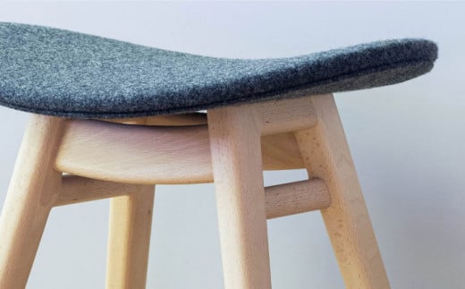 nomade stool 〈 Beech × Grey 〉 糸島市 / nomade design [AIF008]