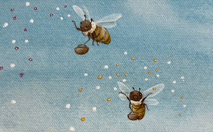 絵画「マーガレットのステージ」 糸島市 / 工房はーべすと [AYA081]