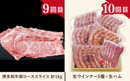 【全12回定期便】肉のお楽しみ定期便 食べ比べ セット （ 博多和牛 糸島和牛 糸島豚 はかた地どり イノシシ ウインナー シャトーブリアン ステーキ ハム ソーセージ ハンバーグ ） 糸島市 [AAH009]