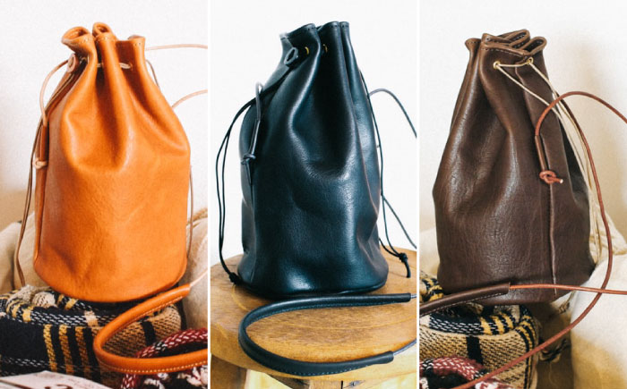 DURAM ショルダー巾着バッグ 24003 糸島市 / Duram Factory / クラフト バッグ 革製品 [AJE072]