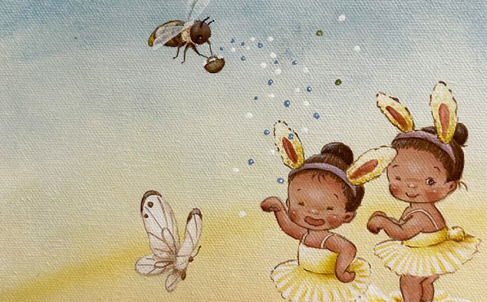 絵画「マーガレットのステージ」 糸島市 / 工房はーべすと [AYA081]