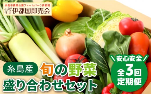 【 全3回 定期便 】 福岡県 糸島産 旬 の 野菜 盛り合わせ セット 《糸島》【株式会社フロンティア・アドバンス】[AWC007]