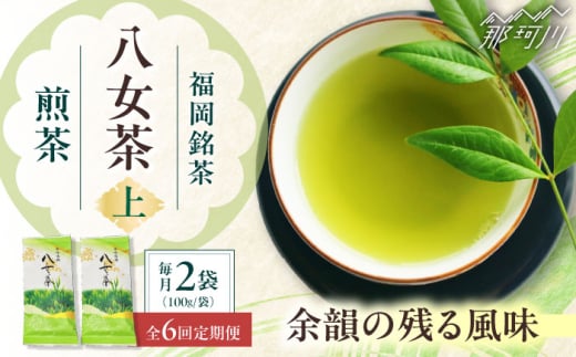 【全6回定期便】八女茶【上】煎茶セット 100g×2袋 ＜木村食品＞ 那珂川市 [GFW068]