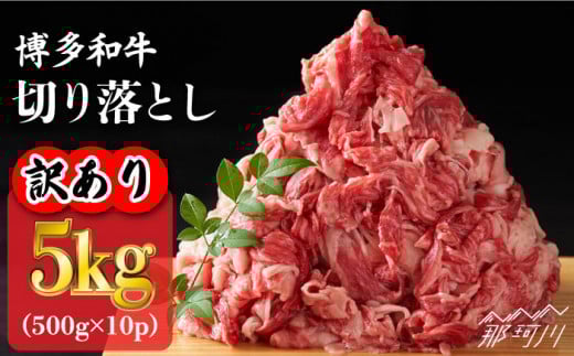 【訳あり】博多和牛 切り落とし 5kg（500g×10p）＜株式会社MEAT PLUS＞那珂川市 すき焼き しゃぶしゃぶ 切り落とし 切落し 牛肉 肉 黒毛和牛 国産[GBW054]