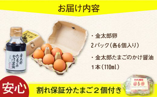 【鮮度AA級の世界最高ランク！】金太郎卵 平飼い卵 12個（6個?2パック） 卵かけご飯 セット ＜有限会社 フジノ香花園＞那珂川市 国産 平飼い 平飼い卵 たまご タマゴ 玉子 鶏卵 たまご焼き [GAM002]