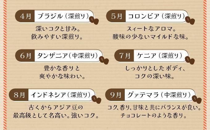＜定期便・全12回＞世界を夢見るコーヒー【豆】500g|コーヒー豆 珈琲 詰め合わせ 飲み比べ セット 深煎り 中入り 浅煎り アフターミックス製法 猫屋カフェ 送料無料 福岡県 那珂川市
