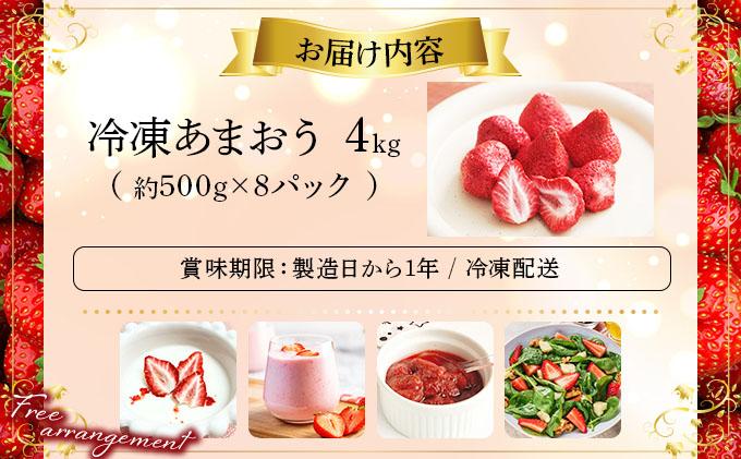 自然環境農法 福岡県産 冷凍あまおう 4kg