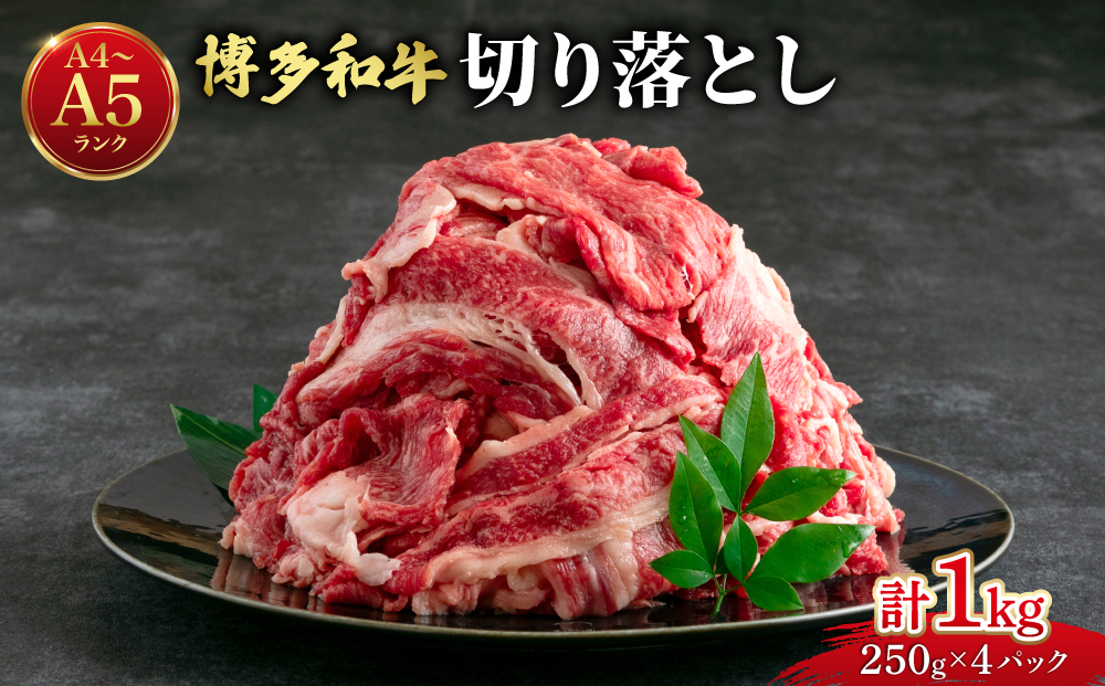 【大容量！】博多和牛 牛肉 切り落とし 1kg（250g×4袋）
