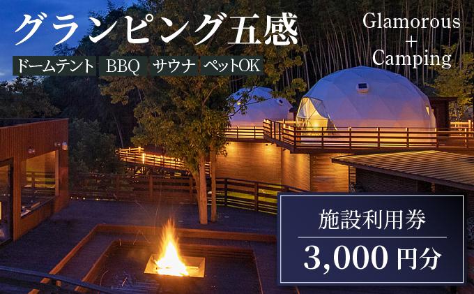 グランピング五感 施設利用券 3,000円分
