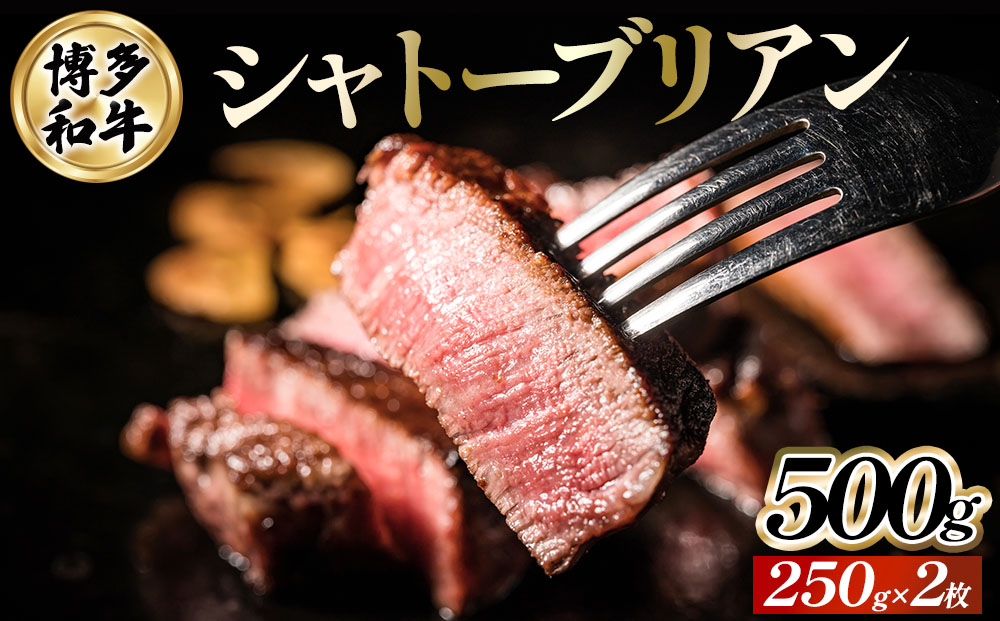 博多和牛シャトーブリアン 250g×2枚 | 博多和牛 シャトーブリアン ステーキ 焼肉用 牛肉 国産牛 和牛 焼肉 ギフト お取り寄せ セット 冷凍 グルメ 高級 人気 九州 福岡 ブランド牛 贈答用 高級食材