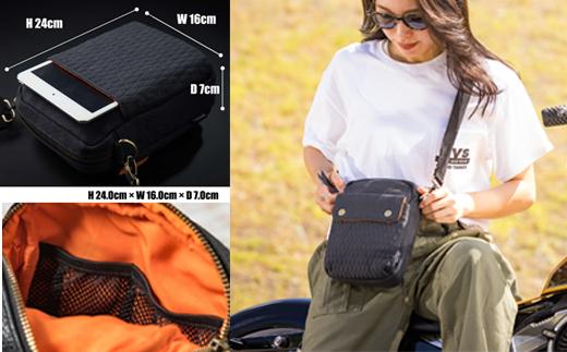 DLMS ミニショルダーバッグ Black heart キャンバス生地 WZ008-2