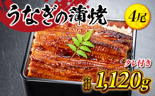 うなぎの蒲焼４尾 タレ付き（３本）YZ003