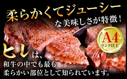 【博多和牛】 A4ランク以上 特選 ヒレ ステーキ 400g 牛肉 肉 ヒレ肉 ステーキ 焼肉 和牛 精肉 福岡 ブランド牛 国産牛 牛ヒレステーキ 赤身 高級 希少部位 フィレ お取り寄せグルメ