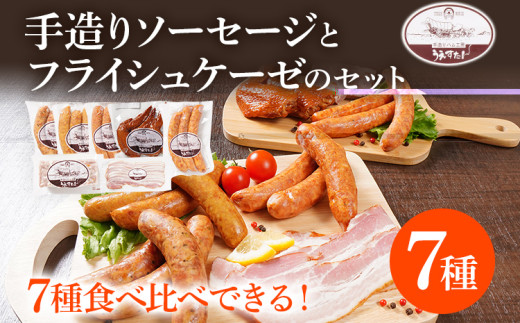 手造りソーセージ フライシュケーゼのセット（A1セット） ウィンナー フライシュケーゼ ベーコン うえすたん セット 詰め合わせ 福岡県 志免町