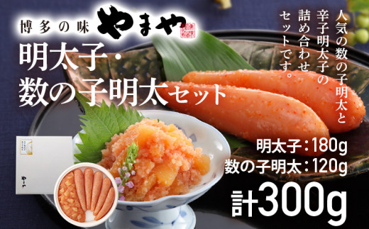 やまや　明太子・数の子明太子セット 鯑 かずのこ 辛子明太子 プレゼント ギフト 贈答用 福岡県 土産 定番 おすすめ 海鮮 魚介