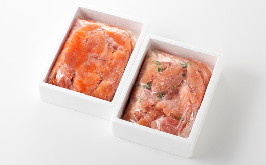 AE230.2種類の切れ子明太子セット1000g【辛子明太子】