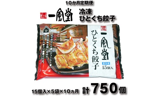 H062.【全10回定期便】博多一風堂ひとくち餃子（5セット）