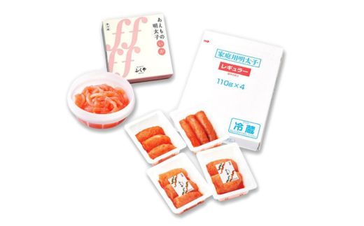 AE208.博多の味．明太子発祥のふくや厳選家庭用明太子といか明太子セット【辛子明太子】