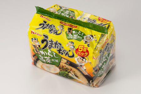 AA086.福岡・博多の味『うまかっちゃん』３０袋（５袋パック×６セット）／からし高菜風味