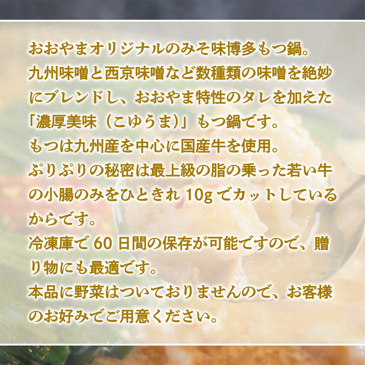 博多もつ鍋おおやま　みそ味　2人前+もつ240ｇ AH017