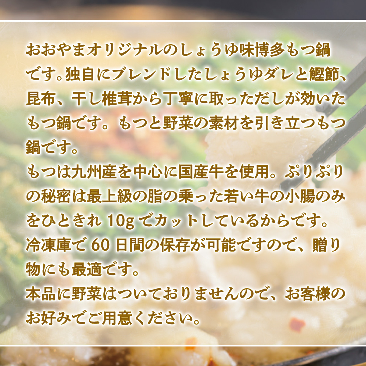 博多もつ鍋おおやま　しょうゆ味　2人前+もつ240ｇ AH016