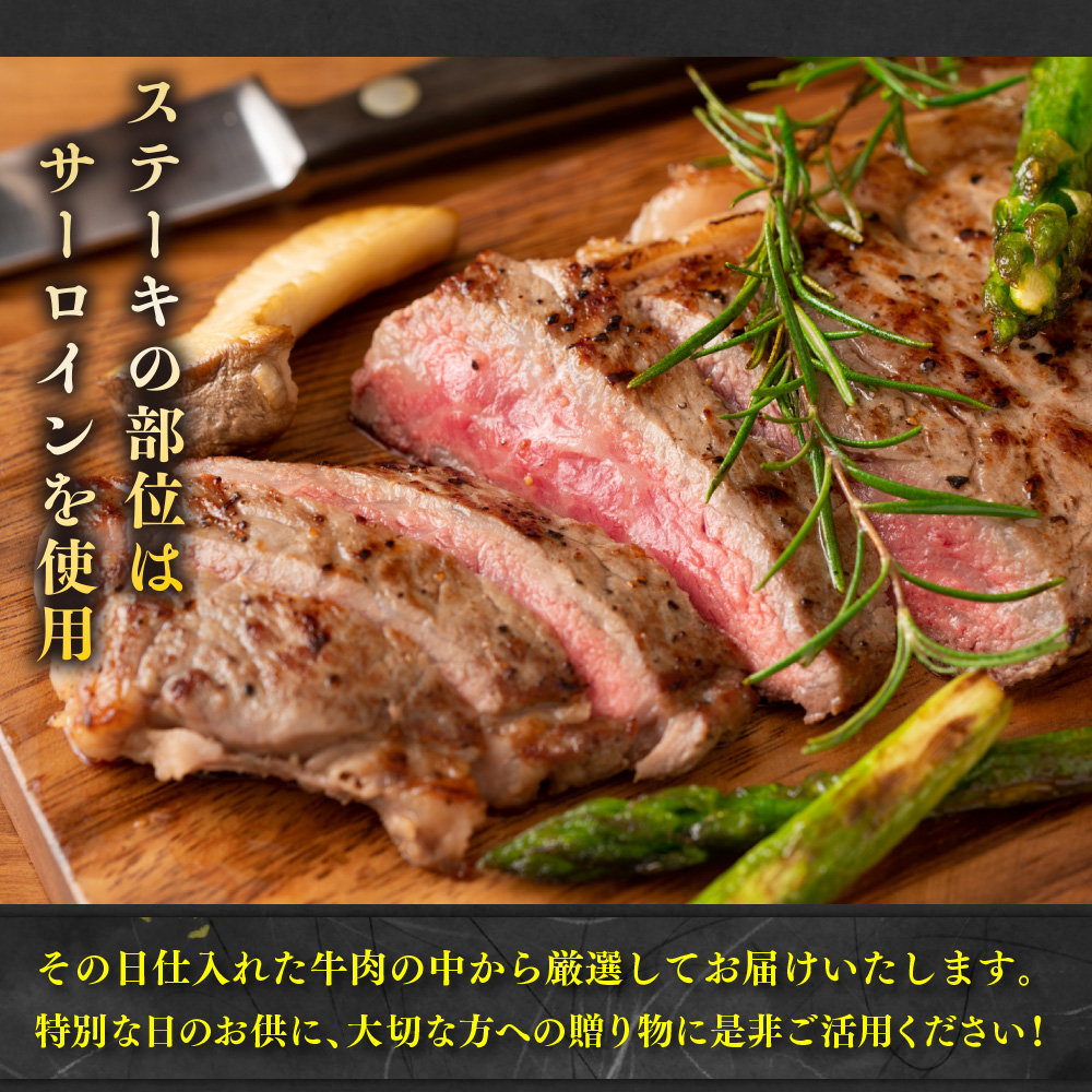 【毎月定期便】【A4〜A5】博多和牛サーロインステーキ500g (250g×2枚) 全6回　AO075