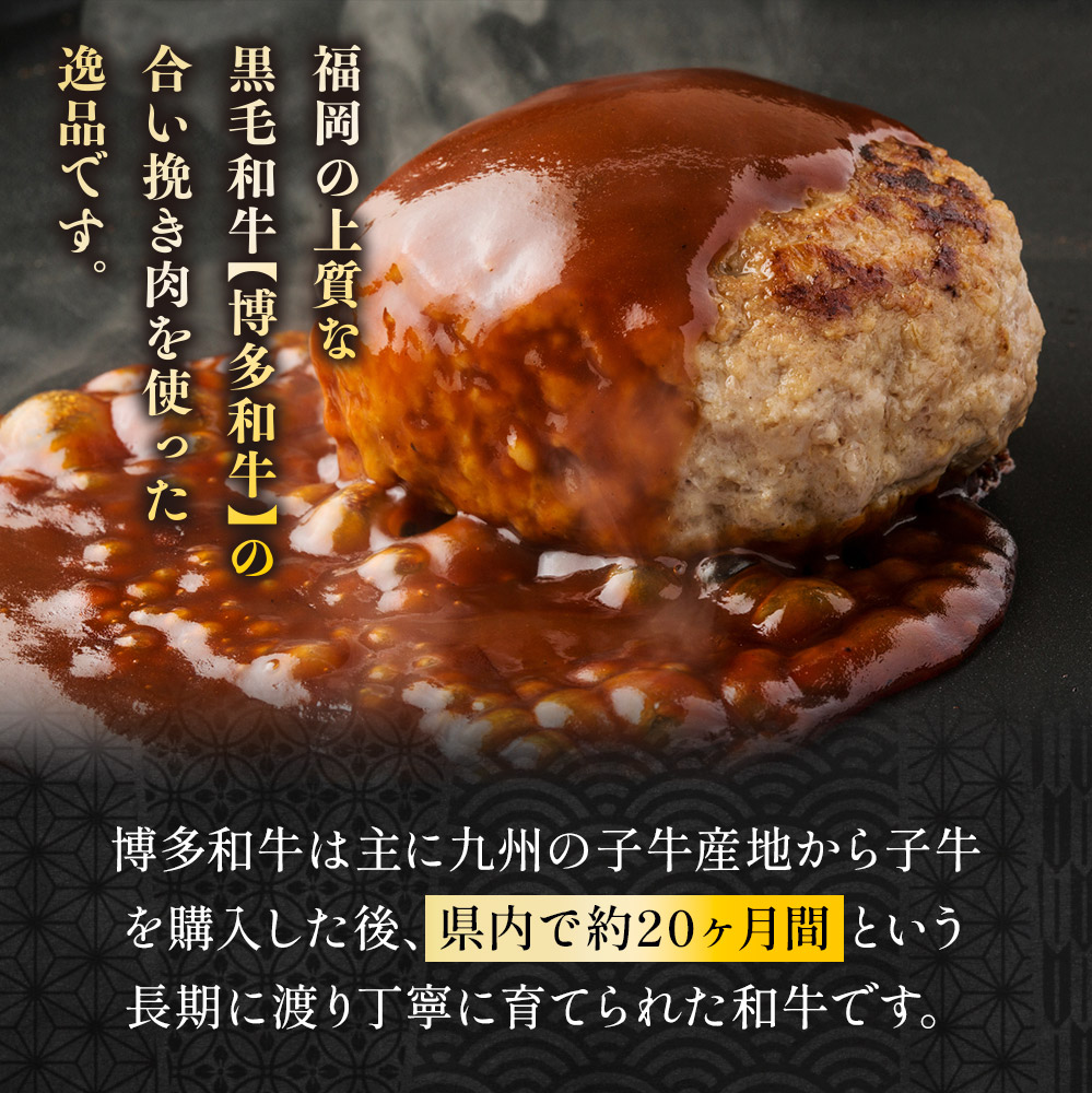 お肉屋さんの手ごね特上ハンバーグ【博多和牛入り】　AO021