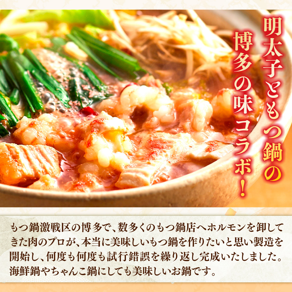 【毎月定期便】訳あり!博多明太もつ鍋セット 10人前 2400g 全6回　AO118