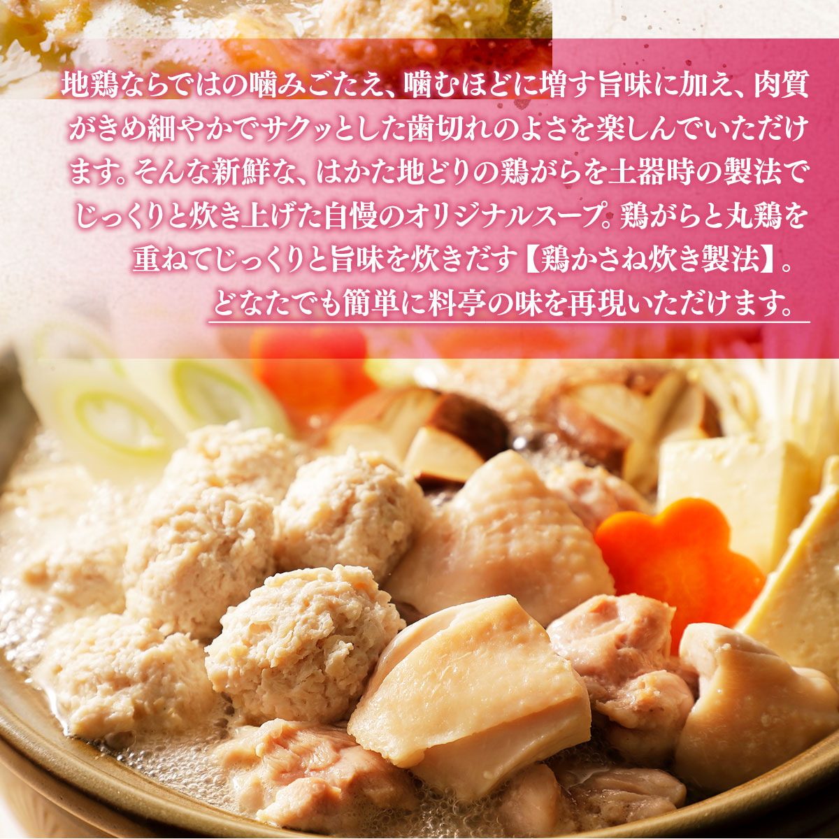 福岡限定!はかた地どり美人水炊き5種セット　2〜3人前　AO045