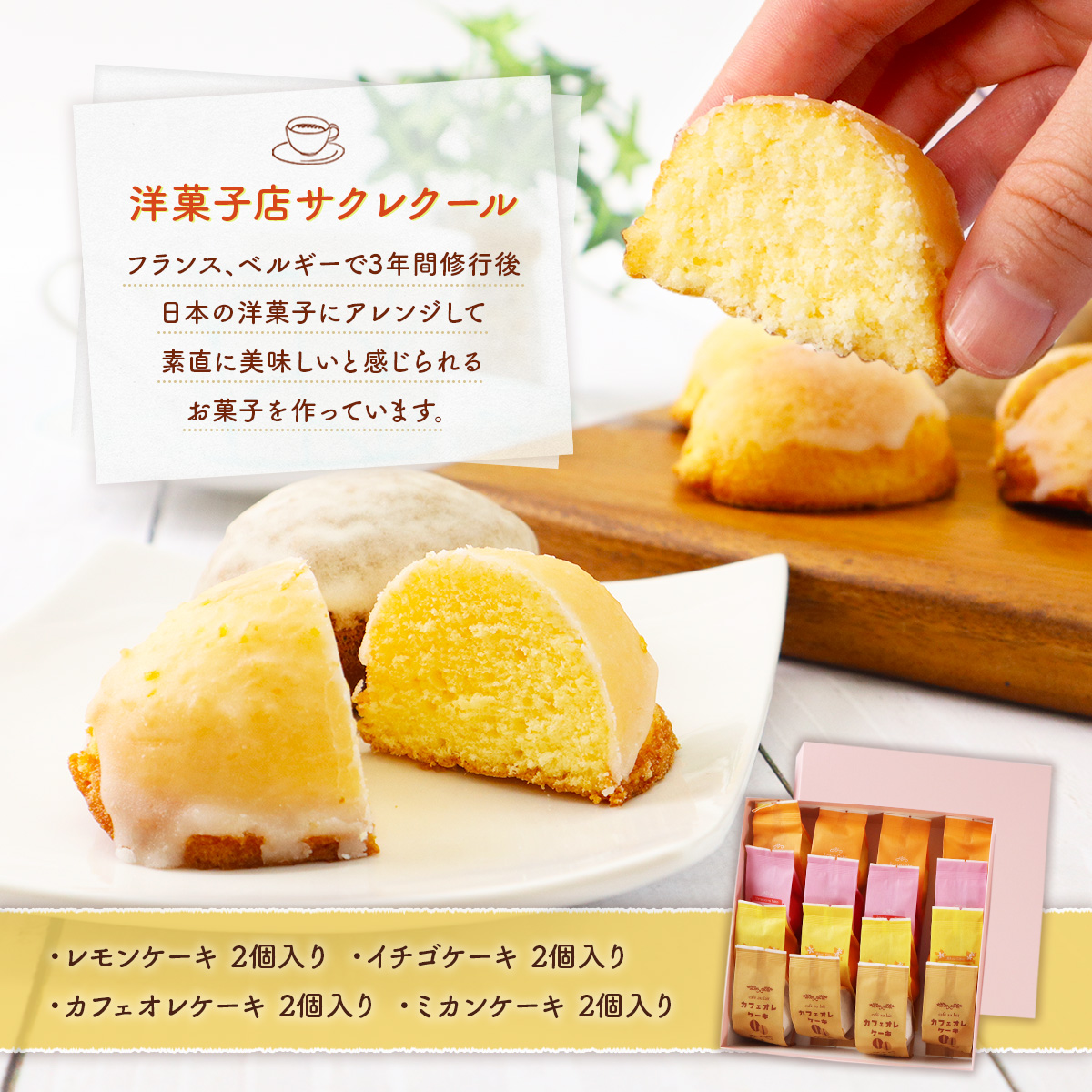 ケーキ4種アソート ギフトbox 16個入り　BJ006