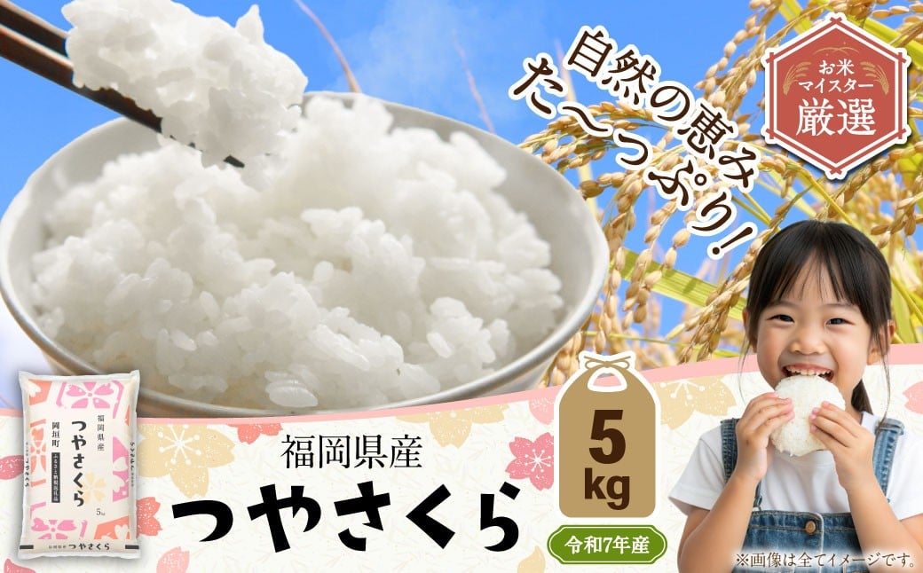 【令和7年産】福岡県産つやさくら 5kg 【2025年10月上旬発送開始】 岡垣町ふるさと納税返礼品 お米 米 コメ こめ 精米