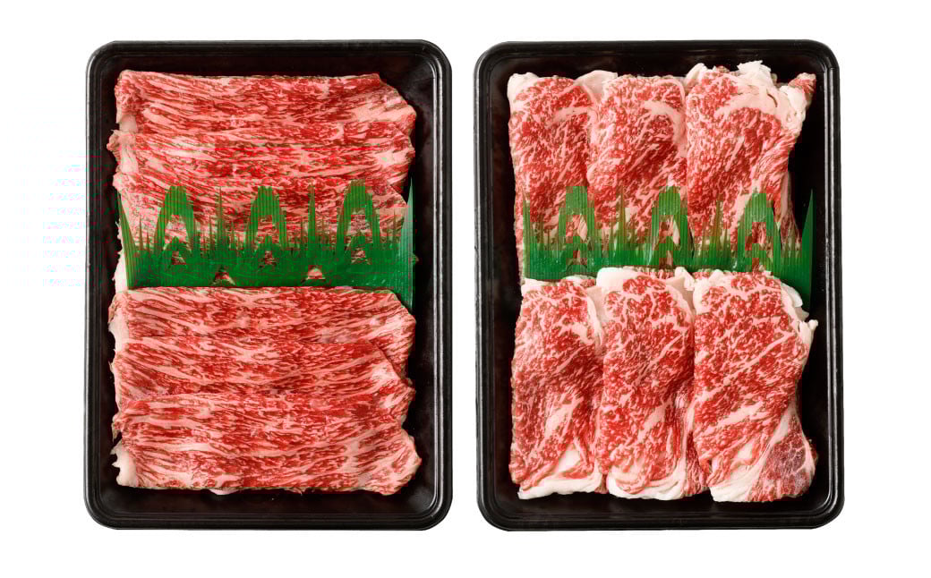 【A4・A5】 博多和牛 スライス 2種食べ比べ 肩ロース400g×3 ＆ 赤身400g×3 合計2.4kg 牛 牛肉 肉 にく お肉 和牛 ロース肉 ロース 赤身肉 薄切り うす切り 食べくらべ セット 冷凍