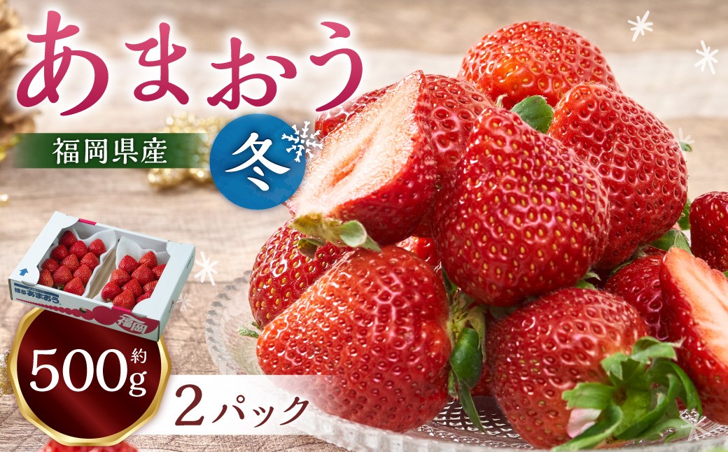 福岡産【冬】あまおう2パック いちご 苺 イチゴ 果物 くだもの フルーツ 冷蔵【2026年12月上旬～2027年1月下旬発送予定】
