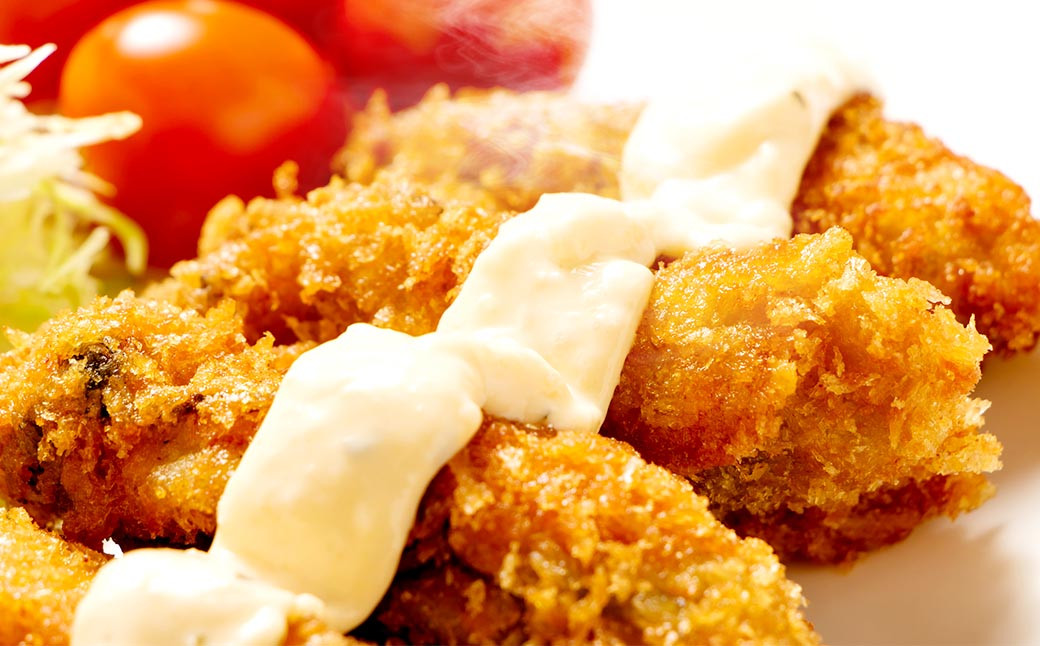 サクサクッ！国産大ぶりカキフライ 80個(約2kg) 岡垣町