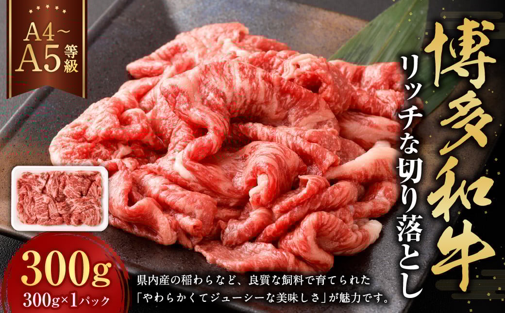 【A4・A5】博多和牛 リッチな切り落とし 約300g×1 計約300g 肉 牛肉 和牛 切り落とし 切り落とし肉 牛丼 国産 福岡県 九州