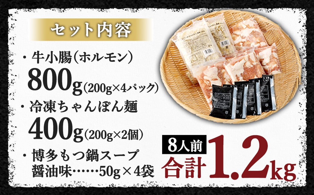 【2024年11月発送】国産もつ鍋 8人前 冷凍ちゃんぽん・濃縮スープ付き