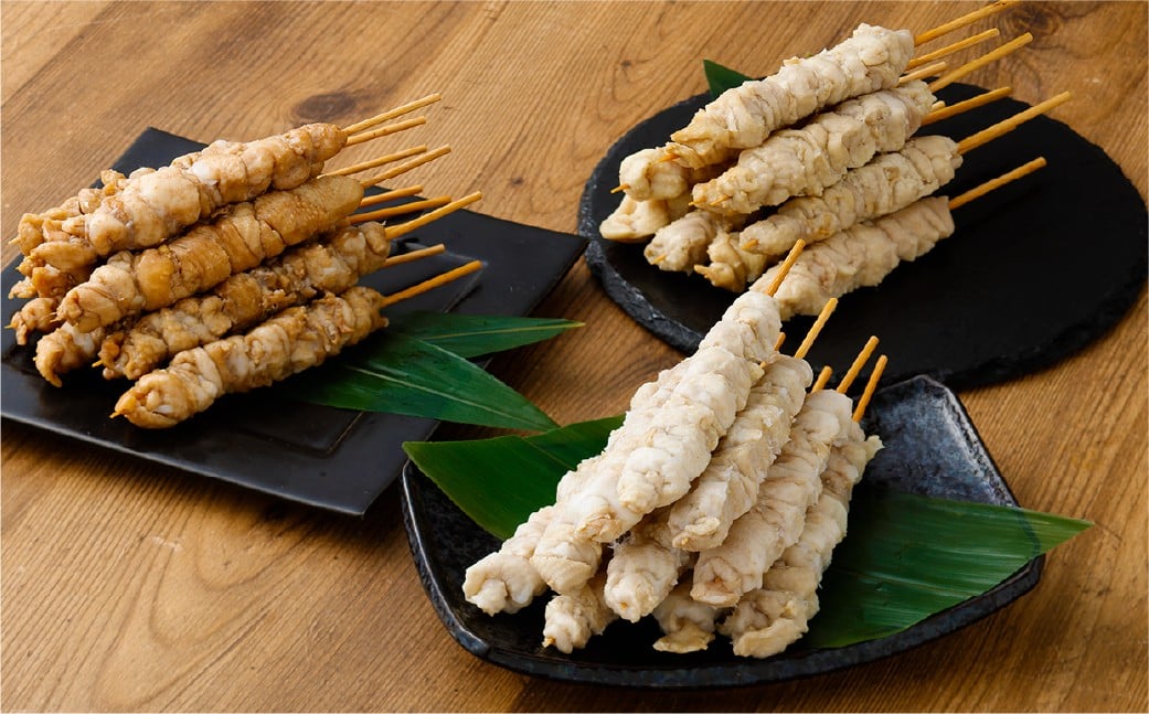 とり皮ぐる巻き3種セット（たまり・塩・スモーク）各20本セット 計60本 鶏皮 焼き鳥 食べ比べ セット 冷凍 やきとり おつまみ 冷凍 福岡県 遠賀町