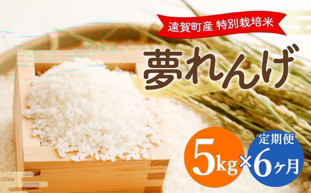 【6ヶ月定期便】 特別栽培米 夢れんげ 5kg×1袋 合計30kg 精米 米 コメ 定期便 【2025年10月下旬発送開始】