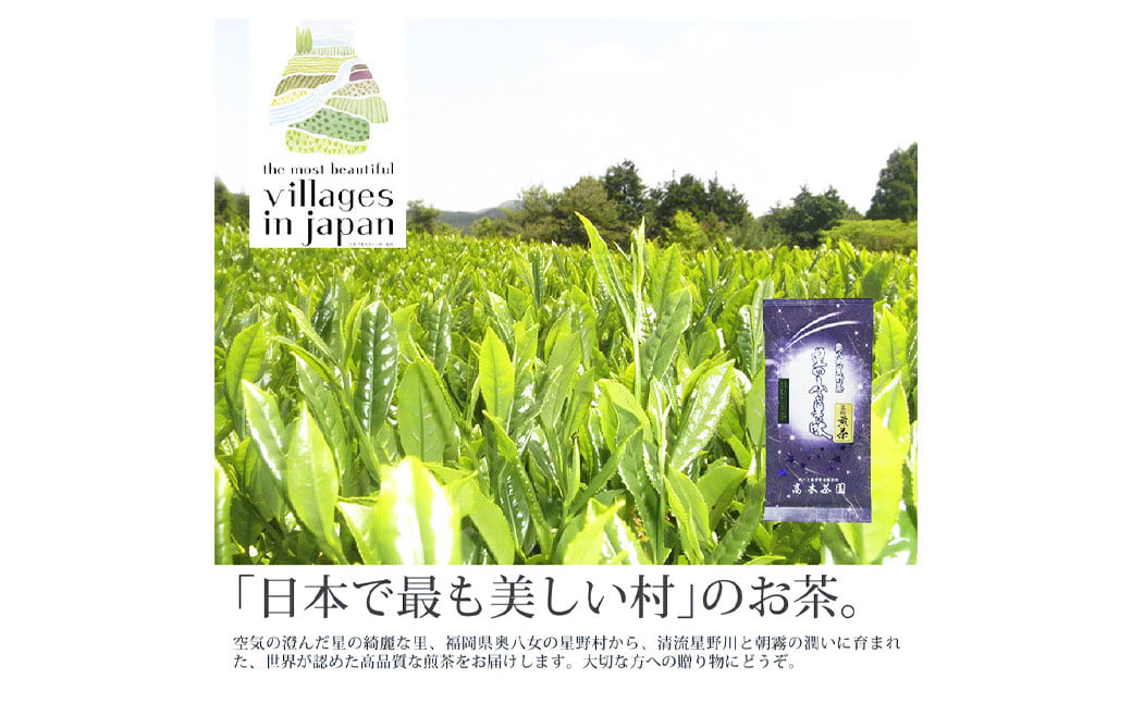 【八女茶】奥八女星野村 深蒸し高級煎茶 (深蒸し茶) 100g×1袋