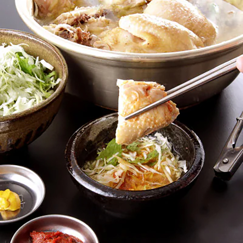 タッカンマリセット（一羽）となめらか茶碗蒸し4個 鍋 韓国風 水炊き 独楽《30日以内に出荷予定(土日祝除く)》