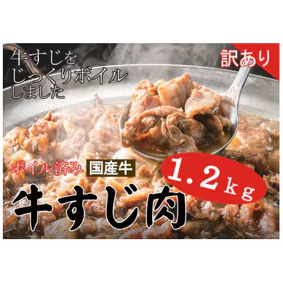 国産牛 牛すじ肉(ボイル済み) 1.2kg(300g×4袋) 《60日以内に出荷予定(土日祝除く)》