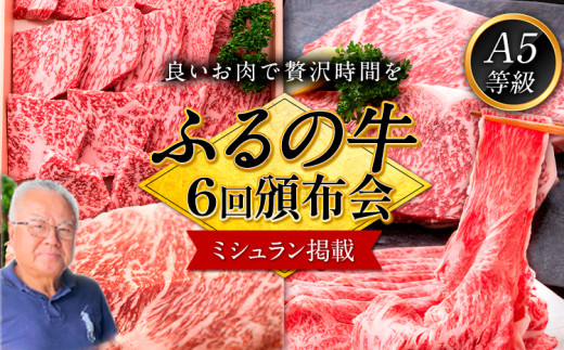 鞍手町 ふるの牛 頒布会 計5kg以上 全6回《お申込み翌月から出荷》ふるの牛 サーロインステーキ 特選焼き肉用 ロース カルビ すき焼き しゃぶしゃぶ ロース サーロインブロック 焼肉 焼肉用 定期便 頒布会 3ヶ月定期便
