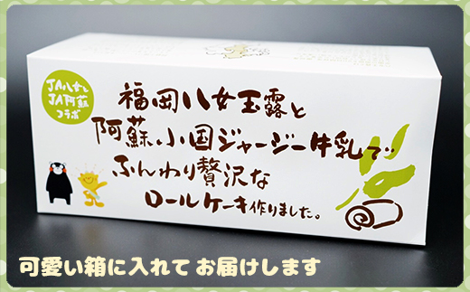 ２Ｈ４　八女玉露とジャージー牛乳の贅沢ロールケーキ２本セット