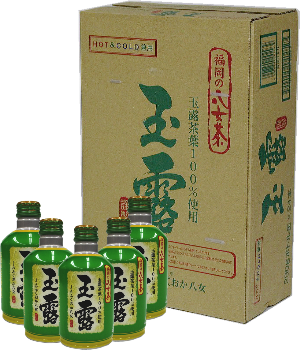 ３ＣＥ２　福岡の八女茶　玉露ボトル缶　２９０ｇ×２４缶（東峰村）
