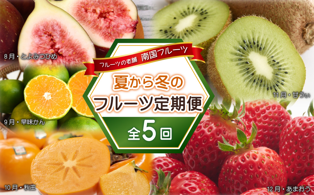 フルーツの老舗“南国フルーツ”の夏から冬のフルーツ定期便【全5回】 3V22