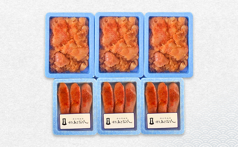 明太子 無着色 小分け 6パック 1,260g 博多まるきた明太子 あごおとし セット 辛子明太子 めんたいこ ※配送不可：離島